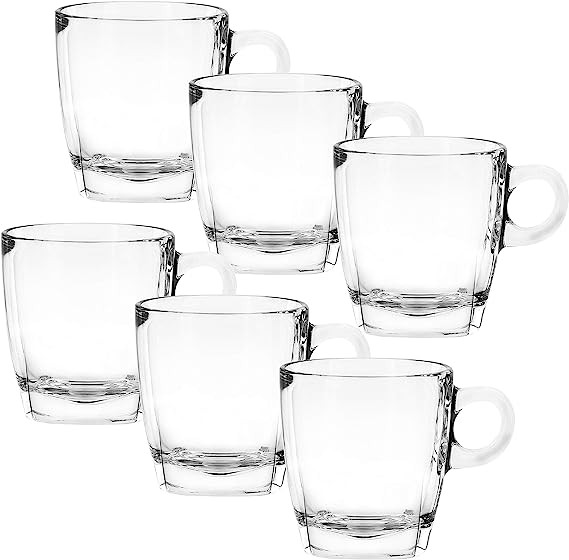 Ocean Drink  Caffe  & Tea Cup Caffe Premo Caffe Cappuccino Cup, Pack Of 6, Clear, 195 Ml, P02441