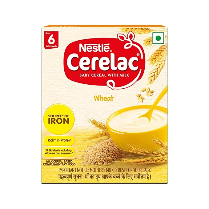 Nestle Cerelac Baby Cereal with Milk , Wheat ,Stage 1, From 6 to 24 Months , Source of Iron & Protein , 300g