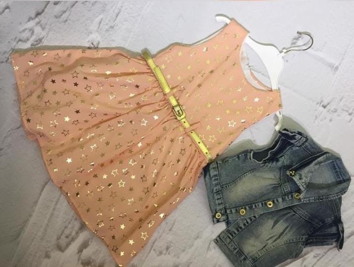 Girl Kids Fancy Short Frock With Jacket (18 month To 3 years)