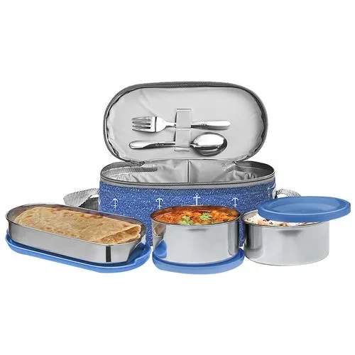 Milton Corporate Lunch 3 Stainless Steel Lunch Box with Jacket,