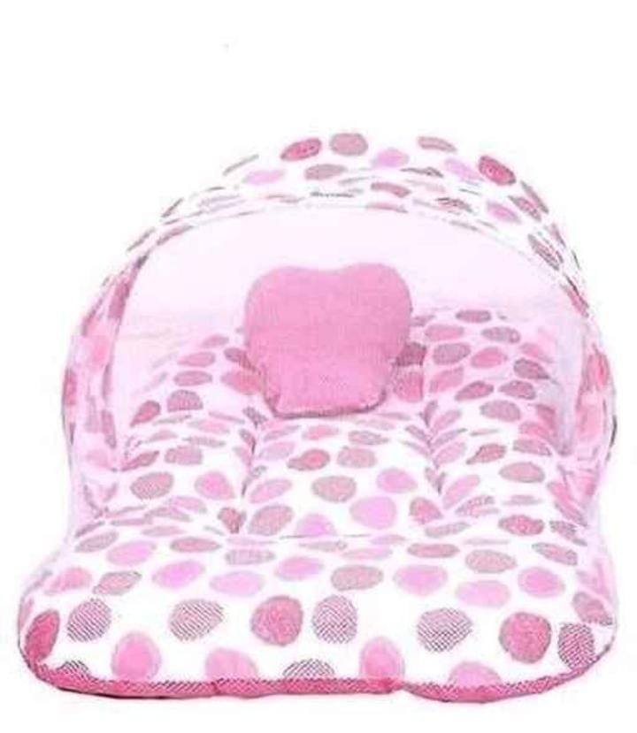 Baby Bed & Mosquito Net Set With a Soft Pillow
