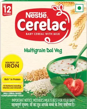Nestle Cerelac Multi Grain Dal Veg Cereal  (300 g, 12+ Months)