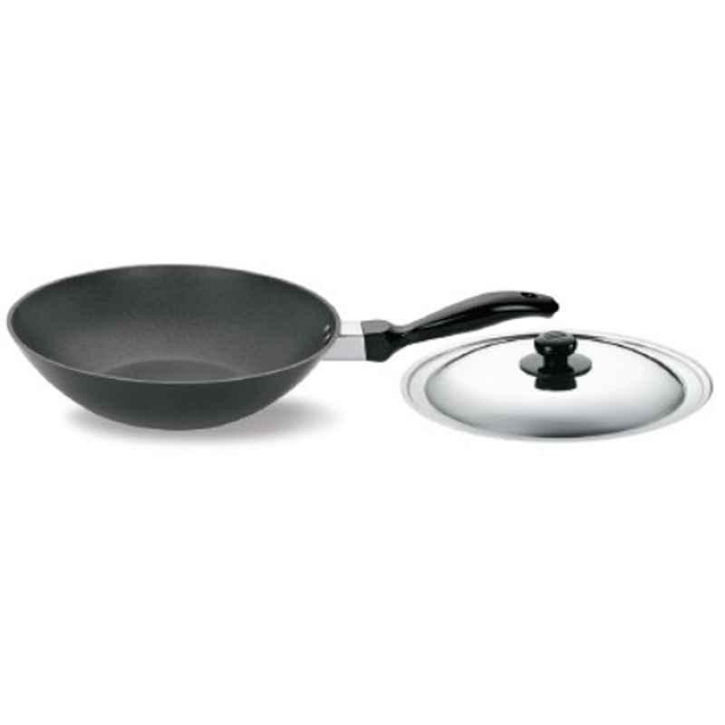 Hawkins Futura 2L 26cm Nonstick Flat Bottom Stir Fry Pan with Lid, NDL 20S