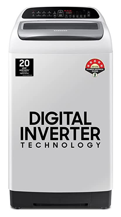 Samsung 6.5 Kg 5 Star Inverter Fully-Automatic Top Loading Washing Machine (WA65T4262GG/TL, Gray, Wobble technology)