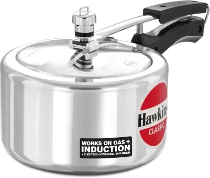 Hawkins Classic Wide (ICL3W) 3 L Induction Bottom Pressure Cooker  (Aluminium)