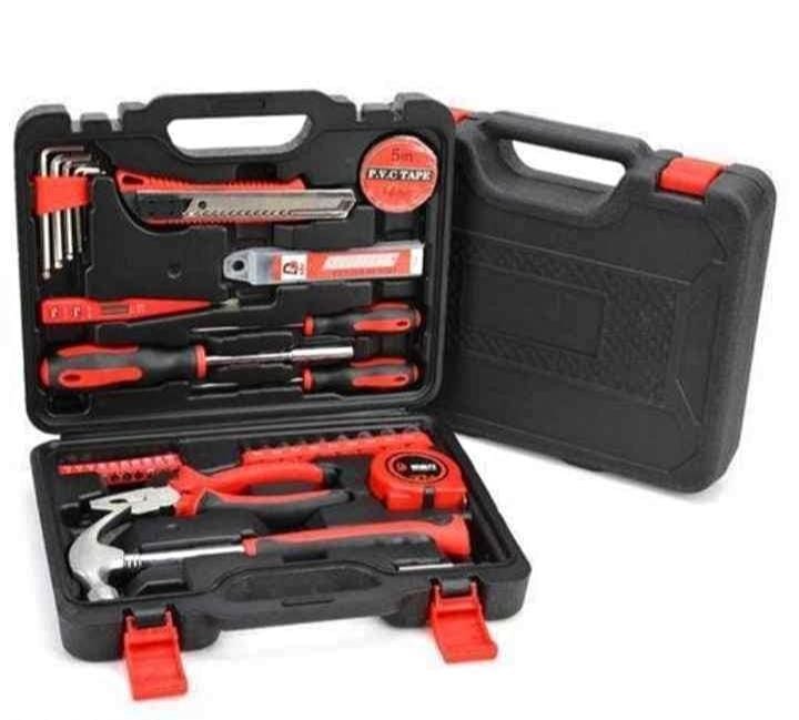 Lech Tools 45 pcs hardware hand tools repairing tools set kit with box case hand tool kit.