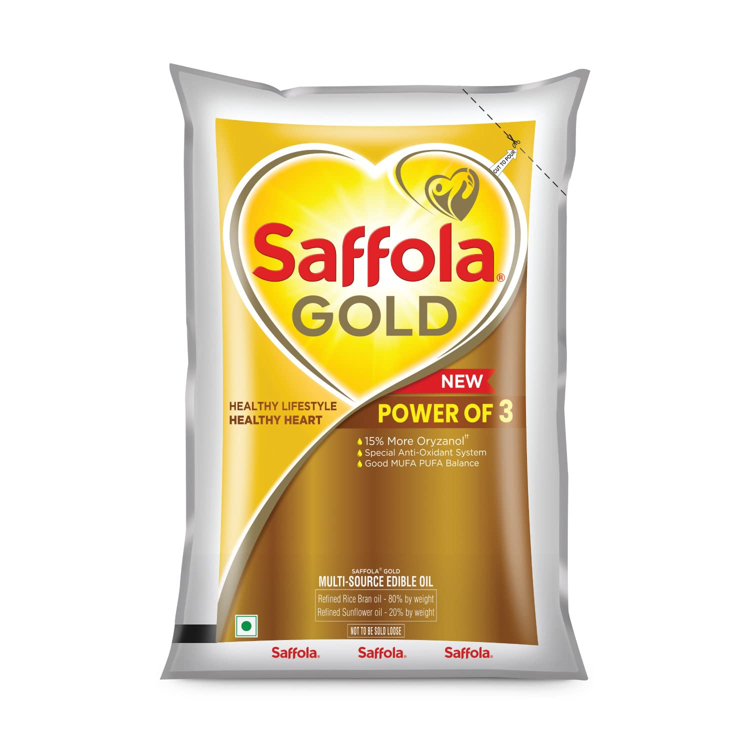 Saffola Gold Rice Bran Oil (1 LTR)
